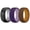 3 Pack-Dual Brown&Dual Purple&Black Metallic Grey, variant on King Will Men's Silicone Wedding Bands, 8mm Comfort Fit with Unique Inner Groove Design, Rubber Engagement Rings for Daily Wear and Activities, Black&Orange, Size 7