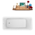 thumbnail image 4 of 70" Streamline N-1220-67FSWH-FM Freestanding Tub and Tray With Internal Drain, 4 of 5