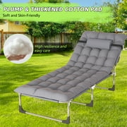 Jacgood 500lbs Portable Folding Camping Cot Bed with Pillow and Mat, Widen Design