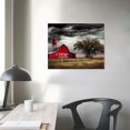 thumbnail image 4 of ARISTURING Red Barn Wall Art Windmill Wall Decor Black and White Old Barn Pictures Kitchen Vintage Rustic Country Farm Landscape Canvas Painting Nature Artworks for Living Room   20x16in, 4 of 6