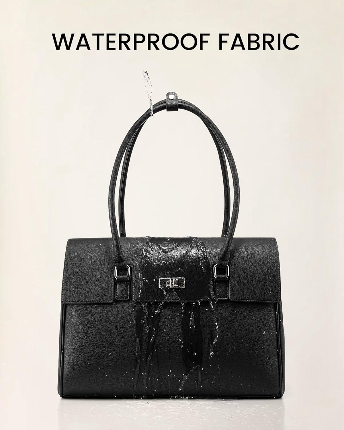 LOVEVOOK Laptop Bag for Women Work Tote 15.6 Inch Briefcase Messenger Bag Waterproof for Business Office Dating