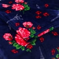 thumbnail image 4 of Betsey Johnson French,Floral Fleece Bed Blanket, Full,Queen, Blue, 4 of 4