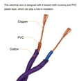 thumbnail image 4 of Unique Bargains Twisted Cloth Covered Wire 2 Core 18AWG 3.0m/9.84ft,Electrical Cable,Purple, 4 of 5