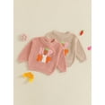 thumbnail image 3 of Gupgi Chandails de Pâques pour Tout-Petits 0-3 Ans Bébé Lapin Carotte Imprimé Pull Manches Longues Col Rond Côtelé, 3 of 9