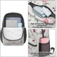 thumbnail image 4 of Pioneer Flower Floral Print Pattern 17" School Backpacks for Teens,Waterproof Oxford Fabric,S-Shape Padded Straps for School,Travel,Hiking,Camping, 4 of 6