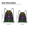 thumbnail image 2 of Saiise Mardi Gra Geometric Pattern Sports Drawstring Backpack - String Swim Gym Bag with Wet Proof Pocket for Women&Men-Medium, 2 of 6