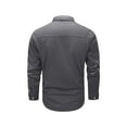 thumbnail image 4 of WTOBBY Men's Utility Shirt Long Sleeve Double Pocket Casual Cardigan Style Button Front Workwear Slim Fit Stretch Comfort Daily Wear Top,Dark Gray S, 4 of 4
