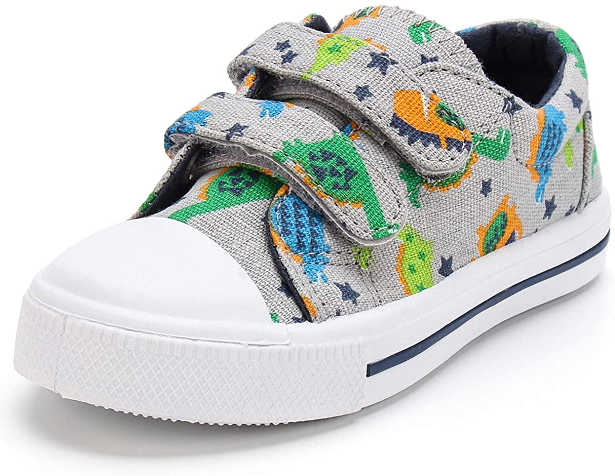 K KomForme Toddler Sneakers Boys and Girls Slip On Canvas Shoes for Kids 