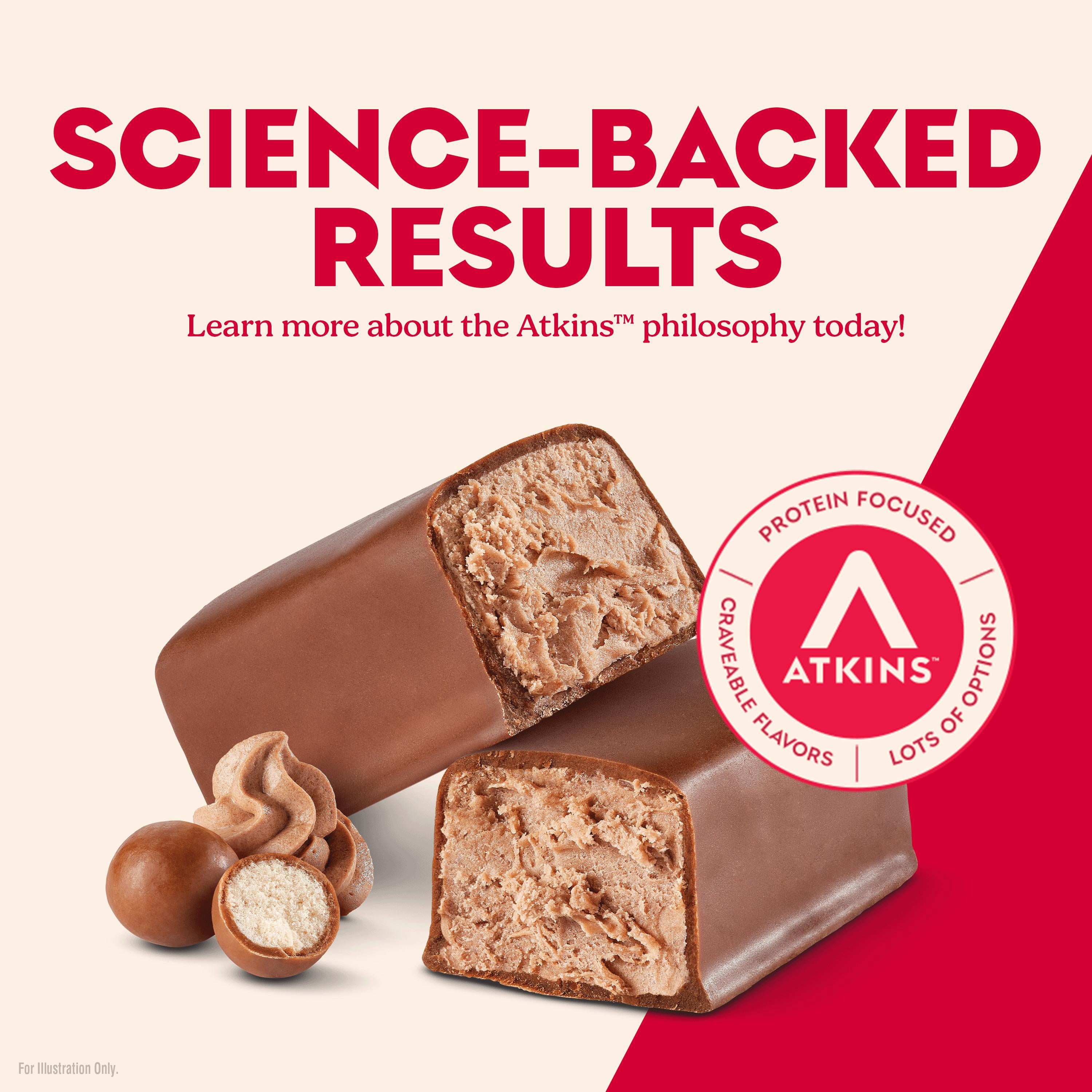 Atkins High Protein Bar, Whipped Bars, Chocolate Malt Flavor, 4 Count