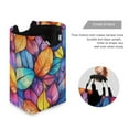 thumbnail image 3 of Yayeee Freestanding Laundry Hamper with Handle Collapsible Large Storage Basket for Clothes, Colorful Leaves, 3 of 7