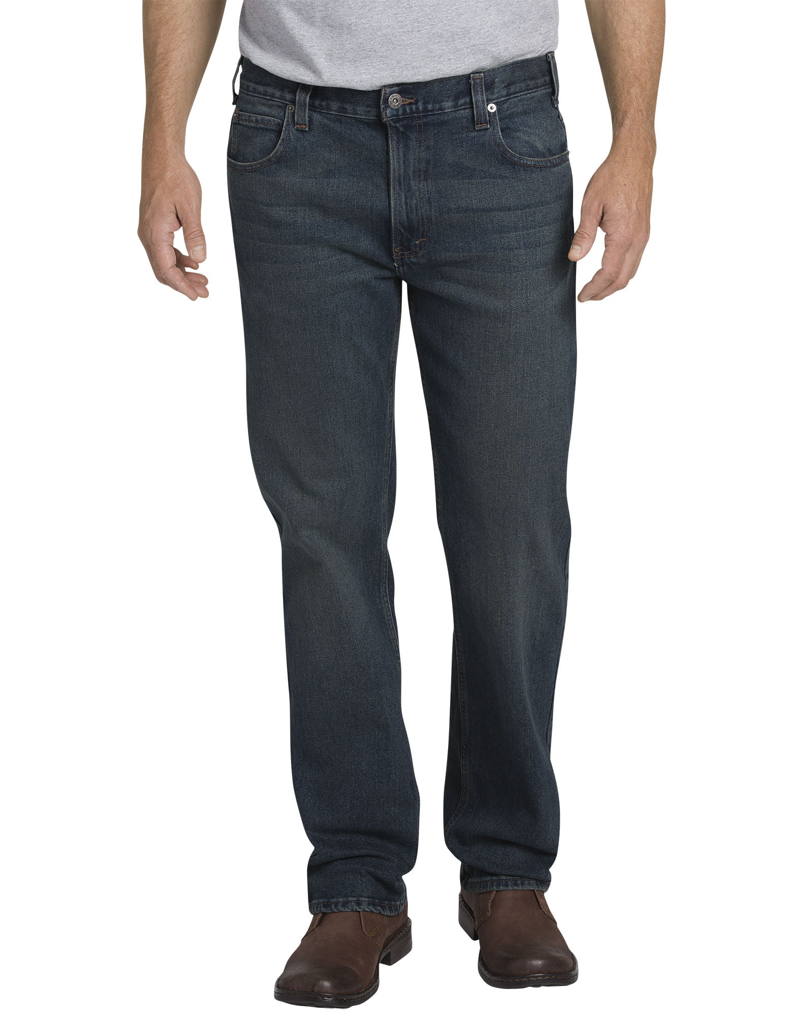 Dickies Mens X-Series Relaxed Fit Straight Leg 5-Pocket Denim Jeans ...