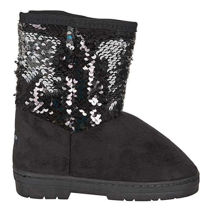 bebe bebe Girls Winter Boots Size 1 with Reversible Sequins Casual