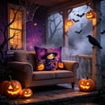 thumbnail image 6 of Halloween Pillow Cover 18x18, Fall Spooky Throw Pillow Case, Soft Polyester Decorative Cushion Cover, Hidden Zipper, Machine Washable for Couch Living Room by MPOISVA, 6 of 7