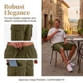 thumbnail image 6 of Trgacdwlo Mens Cargo Shorts Multi Pockets Elastic Waist Mens Workout Shorts Hiking Running Summer Lightweight Men Shorts Casual Green L, 6 of 7