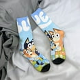 thumbnail image 5 of Masiiu Bluey Pattern Adult Crew Socks, Breathable Color-Block Mid-Calf Socks, Comfortable for Daily Wear and Sports, 5 of 6
