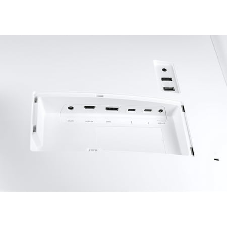 Samsung - 34” ViewFinity CJ791 QHD FreeSync Thunderbolt Monitor with speakers - White/Silver