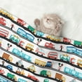 thumbnail image 2 of Yiaed Funny Transport Print Dog Blankets-Cat Blanket Washable for Couch Protection,Puppy Blanket, Soft Plush Reversible Throw Furniture Protector-Medium, 2 of 8