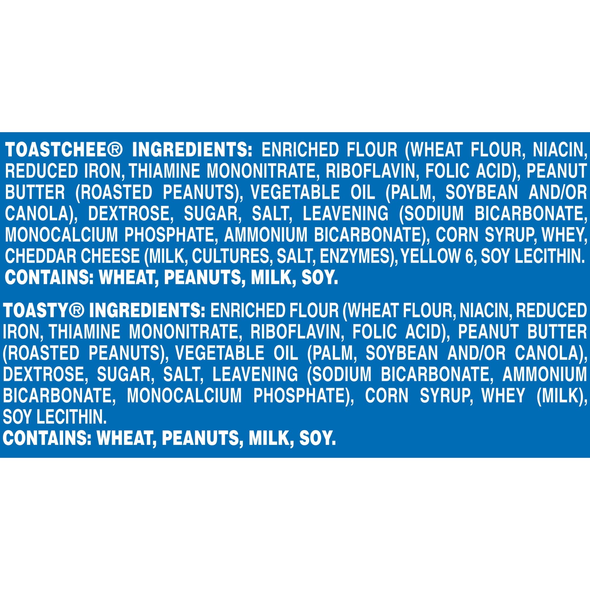 Lance Sandwich Crackers, Toasty and Toastchee Peanut Butter, 36 Ct