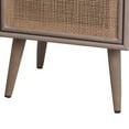 thumbnail image 4 of Benjara 1 Door and 1 Drawer Wooden Accent Chest with Mesh Pattern Front-Color:Gray, 4 of 5