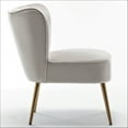 thumbnail image 4 of Uspridefurniture Sauter 23.2" Wide Mid-Century Modern Microfiber Accent Chair, Ivory, 4 of 5