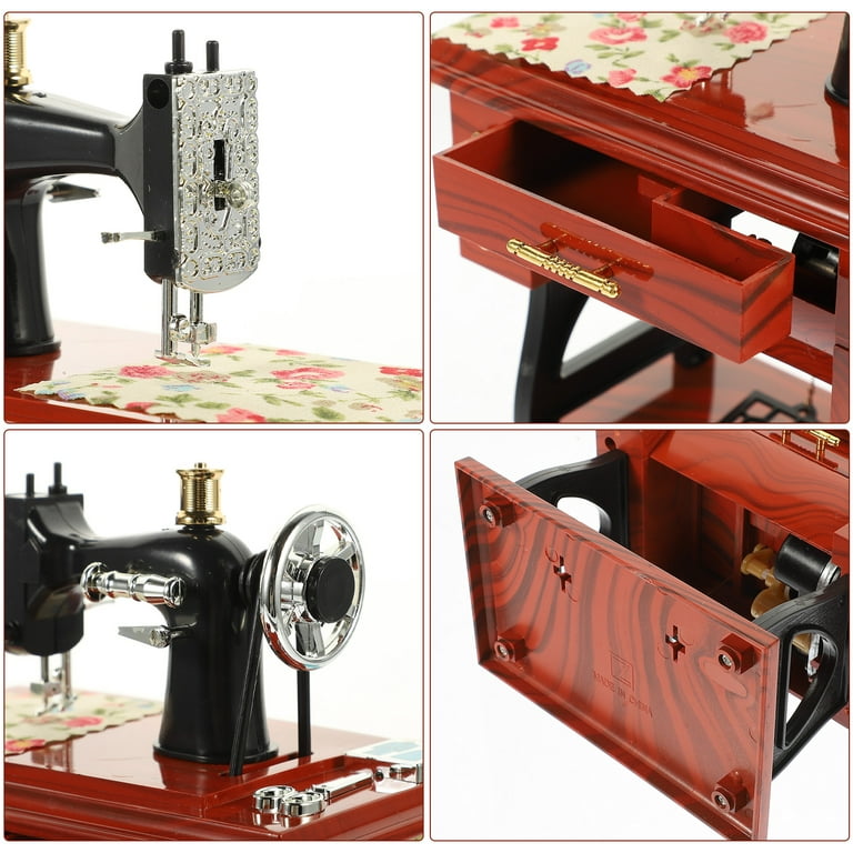 Playing with a Miniature Sewing Machine