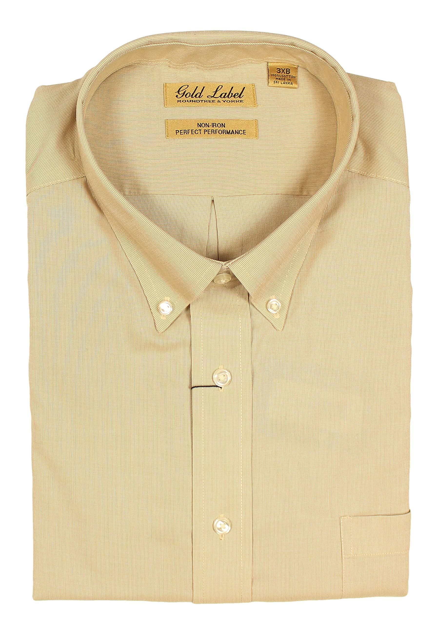 Gold Label Men's Big and Tall Non-Iron Dress Shirt Button Down Collar Long  Sleeve (Blue Multi 036, 20 x 36/37 Tall) - Walmart.com