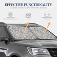thumbnail image 4 of Fotbe Silver Glitter Juego de 2 Piezas de Parasoles para Parabrisas | Bloqueador Solar para Auto | Accesorios Plegables para Protección Solar Interior-Medium, 4 of 6