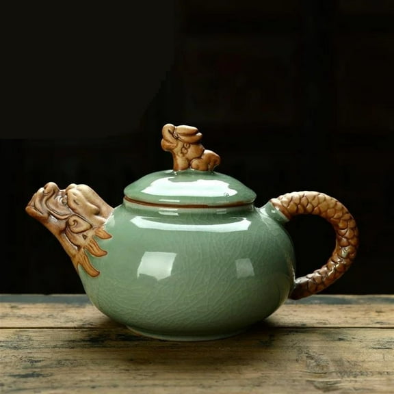 Household Ru Kiln Kettle Pitcher Jug Teaware Chinese Ceramic Dragon Teapot Tea Pot Kung Fu Tea Set Teapots 220ml