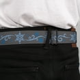 thumbnail image 4 of Buckle-Down Belt, Seatbelt Buckle Belt, Holiday Snowflakes Gray Blue, Youth 22 to 32 Inches, 4 of 9