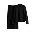 thumbnail image 2 of Wensltd Womens Fashion Two Piece Outfits Oversized Sweater Tops Skirt Sets Lounge Set, 2 of 3