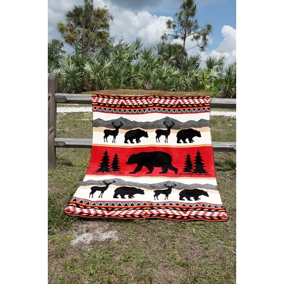 BEAR RUN JACQUARD BLANKET