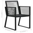 thumbnail image 4 of vidaXL Chaises de Jardin 2 Pcs Noir PVC Rotin, 4 of 5
