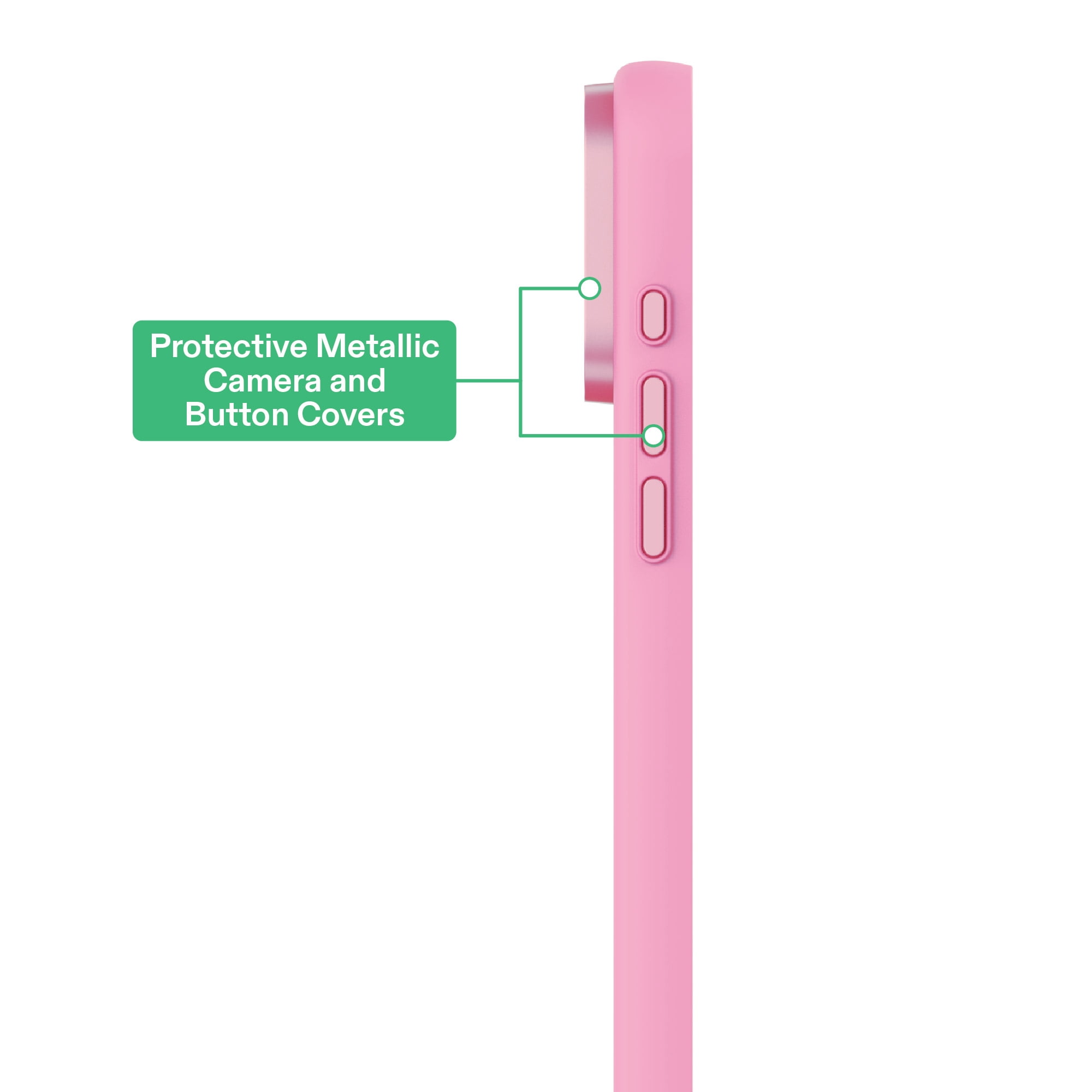onn Soft Touch Phone Case for iPhone 18 Pro / 17 Pro, MagSafe Compatible - Pink