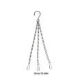 thumbnail image 3 of Ounissouiy Juego de cadena colgante de ratán de longitud ajustable para cesta colgante de Metal cadena de repuesto contenedor de suspensión de 3 Jardín y Patio zinc blanco 50cm, 3 of 6