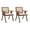 Beige Linen Cushion - Walnut Base, variant on Guyou Modern Rattan Dining Chair Set of 2, Mid-century French Farmhouse Upholstered Solid Wood Armchair Reading Chair, Retro Accent Chair with Woven Back and Black Base, Beige Fabric