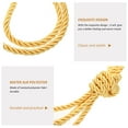 thumbnail image 3 of Shisuyan Polyester Graduation Honor Cord Graduation Ceremony Yellow 2Set 65.24X1.18X0.79in, 3 of 8