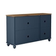 thumbnail image 6 of LIVILAND 55" Vintage Style Wood Kitchen Accent Buffet Sideboard Cabinet - Navy, 6 of 8
