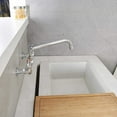 thumbnail image 6 of Kitchen Faucet Wall Mount with 10 Inch Swivel Spout 10" Center Commercial Sink 2-Handle NSF No Lead Faucet Mixer Tap Polish Chrome, 6 of 18