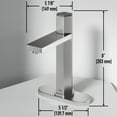 thumbnail image 5 of VIGO Nova Single Handle Single-Hole Bathroom Faucet Set with Deck Plate in Brushed Nickel, 5 of 10