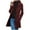 Wine 2, variant on Kaemgyyd Women's Wool Blend Winter Warm Thicken Work Coat Stand Collar Single Breasted Trench Coat Overcoat with Pockets