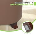 thumbnail image 6 of Magshion Storage Ottoman with Padded Seat, Modern PU Leather Footrest, Round Seat stool for Living Room Bedroom , Brown, 6 of 8