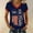 Navy, variant on Women's Oversized V Neck T-Shirt 1776-2026 Usa 250th Anniversary Patriotic American Flag July 4Th Graphic Tee