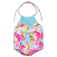 thumbnail image 3 of Sophia's - 18" Doll - Floral Print Lace Trim Bathing Suit & Popsicle Pool Float - Pink, 3 of 5