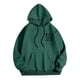 thumbnail image 2 of MHFRRA Suéter Unisex con Capucha, Mangas Largas y Bolsillos, Estampado de Código Qr En Color Liso, para Otoño E Invierno Verde oscuro, 2 of 4