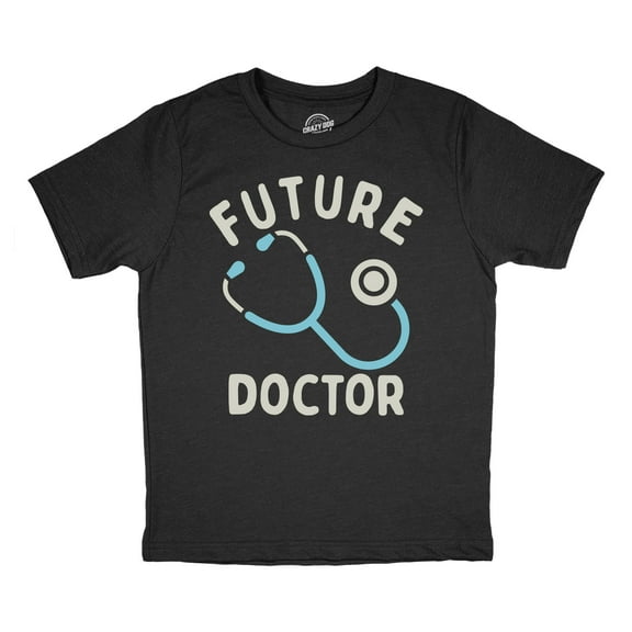 Youth Funny T Shirts Future Doctor Sarcastic Stethoscope Graphic Novelty Tee for Kids
