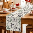 thumbnail image 5 of Green Grey Botanical Table Runner - 36 Inch Long Rustic Country Spring Floral Summer Leaf Cotton and Linen Blended Dress Scarves Farmhouse Table Runner for Kitchen Dining, Coffee Table, 13" x 36", 5 of 8