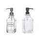 thumbnail image 3 of Matsuzay Dispensador de jabón con bomba de acero inoxidable, champú, Gel de ducha, accesorios de baño, botellas de vidrio de 500ML, Almacenamiento y organización del hogar Plata quinientos cincuenta, 3 of 6