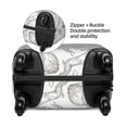 thumbnail image 4 of Balery Luggage Cover Hand Drawn Rabbit Print Suitcase Covers for Luggage Elastic Washable Suitcase Protector Fits 18-32 Inch Luggage-X-Large, 4 of 9