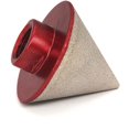 thumbnail image 2 of SHAR Brazed Diamond Burr for Stone, Ceramic, Tile, and Glass Countersink - Conical Point, 48mm Diameter, 2 of 5