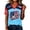 Sky Blue, variant on Usa Soccer Jersey for Women Color Block V Neck Raglan Soccer Shirt Short Sleeve Summer Graphic Tees, Navy XXXL
